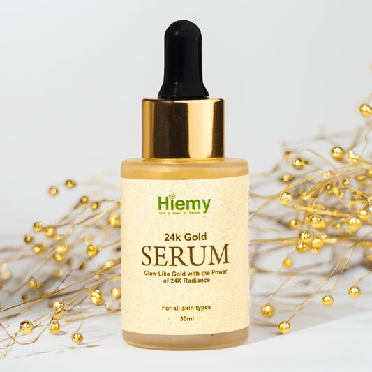 HIEMY 24K Gold Face Serum – Luxury Glow for Radiant Skin ✨(30ml)