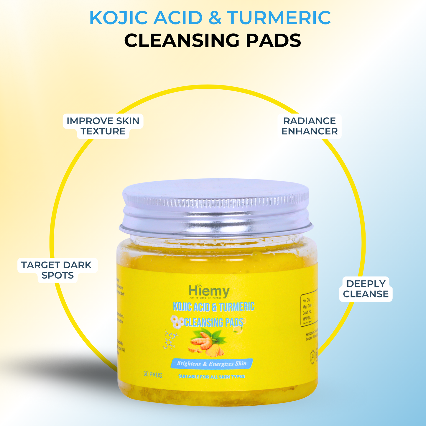 Kojic Acid and Turmeric Cleansing Pads (50Pads)